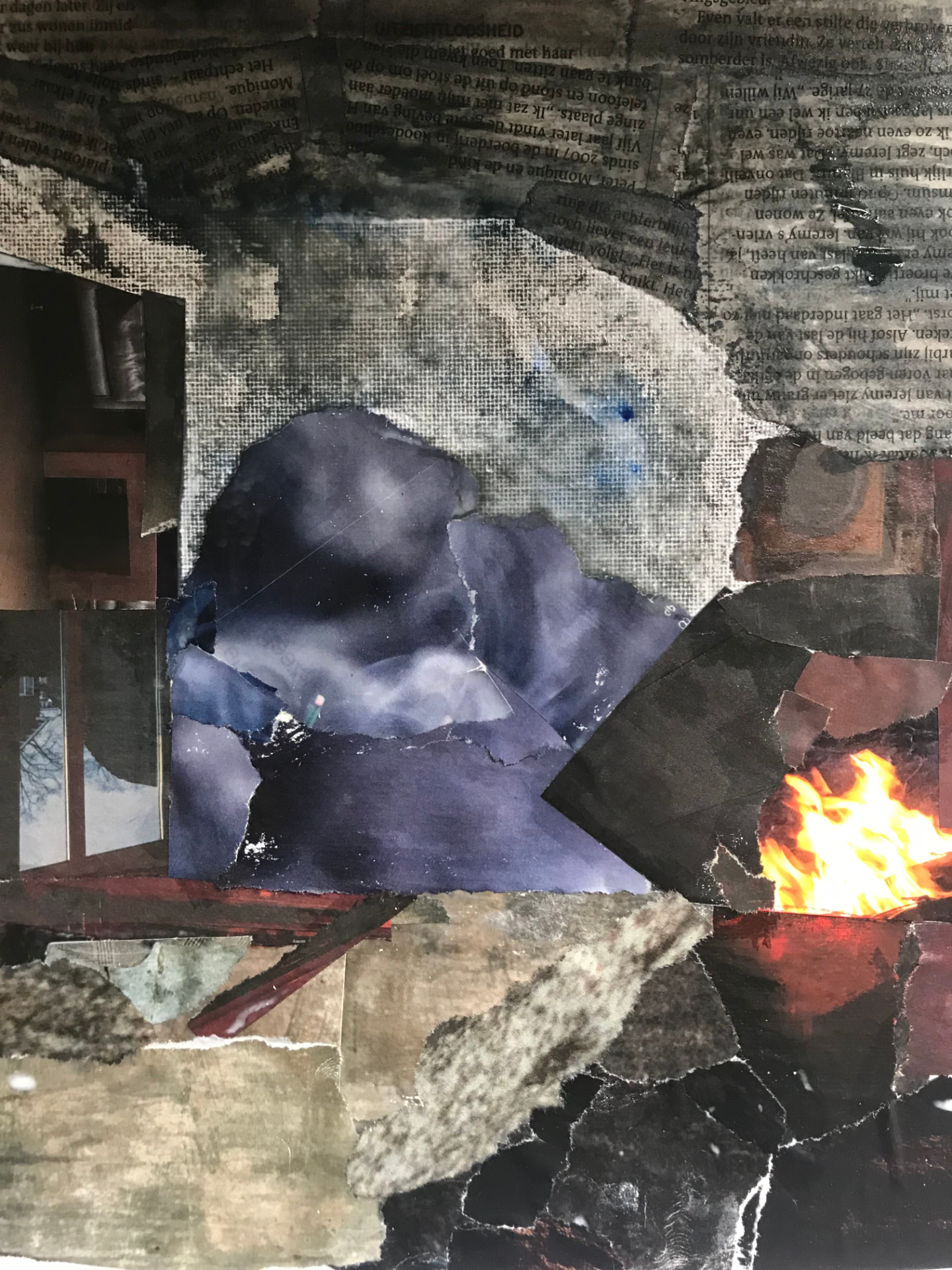 Collage Defenseless Soil III van Maartje Bezemer