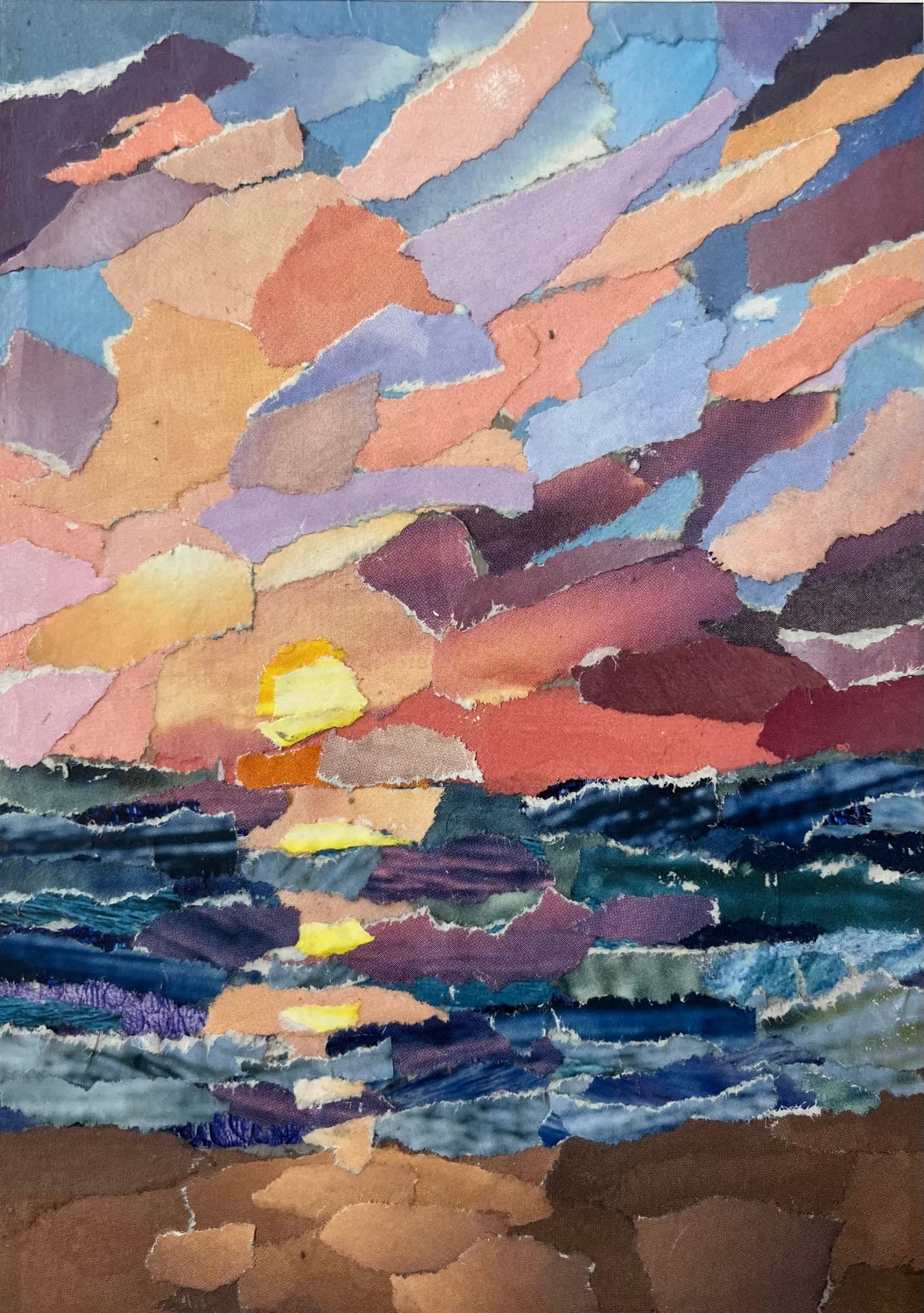 Collage Neverending Sunset van Maartje Bezemer